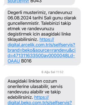 Çanakkale Merkez Beko Servisi Şikayet