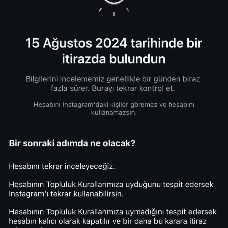 Instagram Hesabının Askıya Alınması