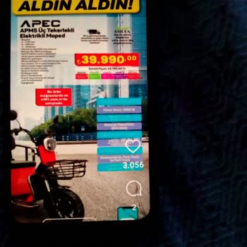 A101 APEC APM5 Üç Tekerlekli Elektrikli Mopeti 8 Aydır Teslim Etmedi