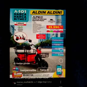 A101 APEC APM5 Üç Tekerlekli Elektrikli Mopeti 8 Aydır Teslim Etmedi