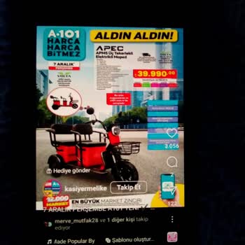 A101 APEC APM5 Üç Tekerlekli Elektrikli Mopeti 8 Aydır Teslim Etmedi