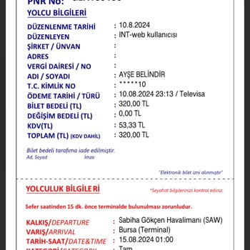 Pegasus Hava Yolları Yüzünden Otobüs Biletimiz Yandı