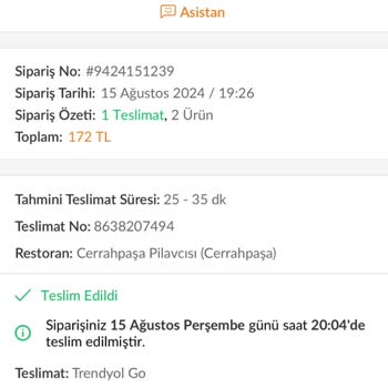 Trendyol GO Siparişimi İkinci Plana Attı