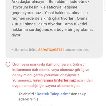 Hepsiburada'da İade Sorunu Ve Satıcı İletişimsizliği