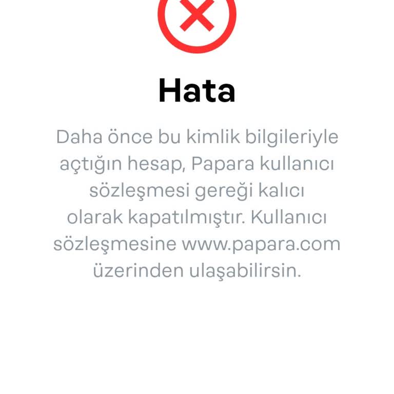Papara Hesabıma T. C. Kimliğimi Doğrulayamıyorum