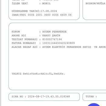 Aydem Perakende Yurt Dışında Olmama Rağmen Gelen Yüksek Elektrik Faturası