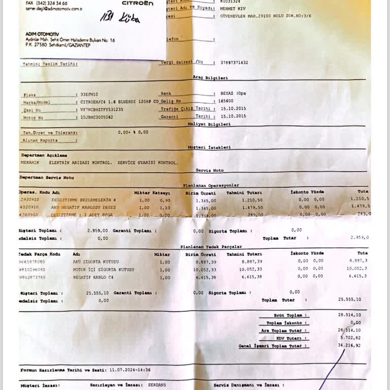 Citroen Markasının Arkasında Durmalı Yetkili Servisin Yapamadığı Arıza