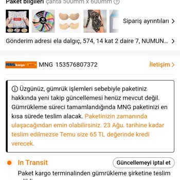 MNG Kargo Gümrükte Bekleyen Siparişlerim İçin Çözüm Bekliyorum