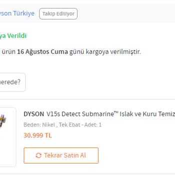 Dyson Süpürge Alışverişimde Ani İndirim Mağduriyeti