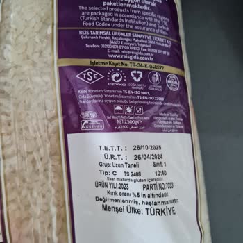 Reis Gıda Reis Pirinçte Böcek