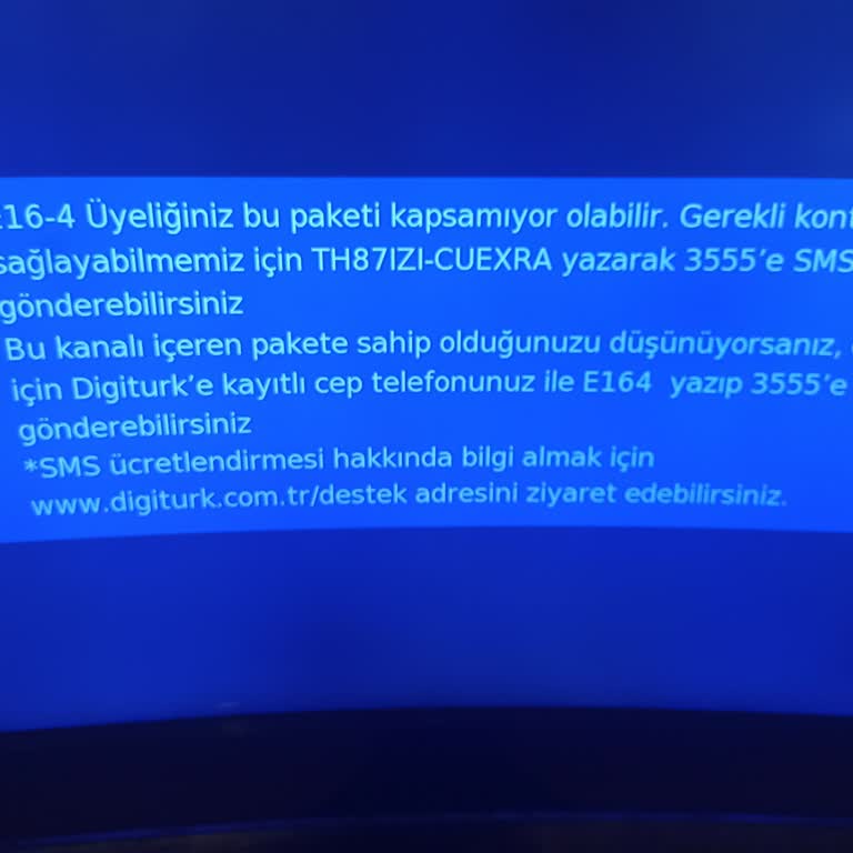 Digiturk E16-4 Hatası Çözülemiyor.