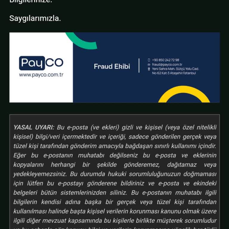 PayCO Hesabım Askıya Alındı