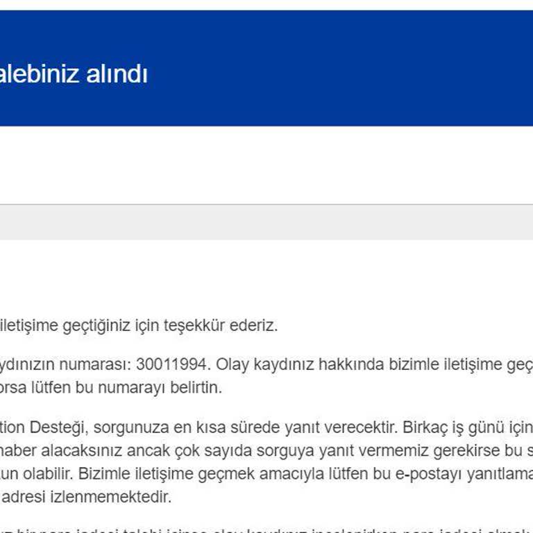 PlayStation Plus İade Talebi