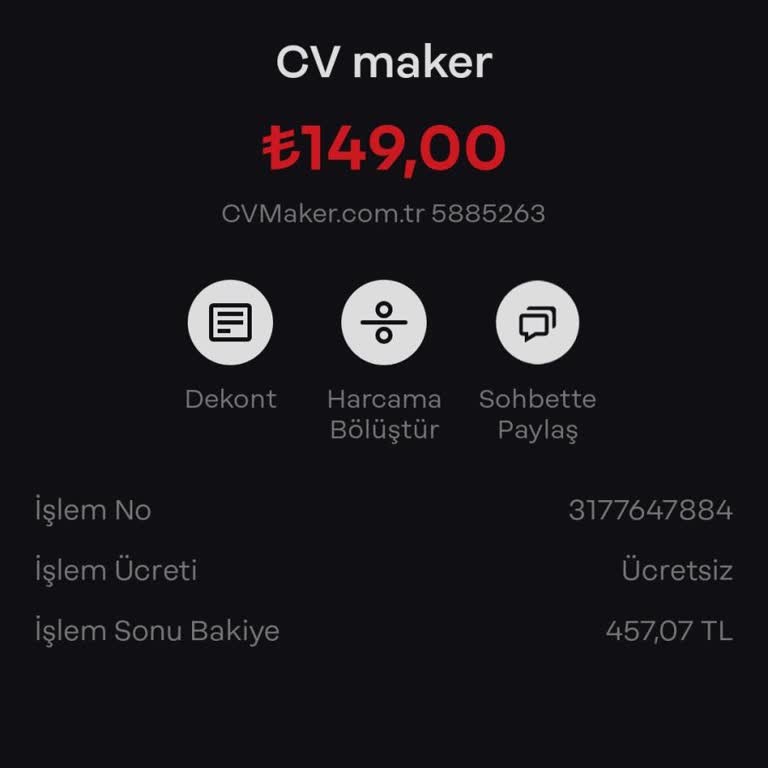 CV Maker İzinsiz Para Çekti