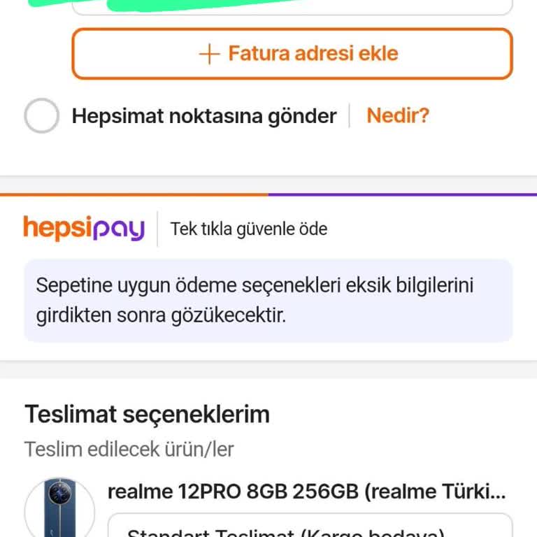 Hepsiburada Alışverişi Tamamla Butonu Aktif Değil.