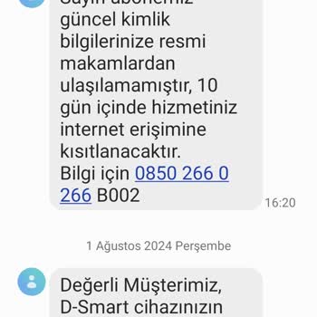 D-Smart Vefat Eden Eşimin Aboneliğiyle İlgili Sürekli Rahatsız Ediliyorum