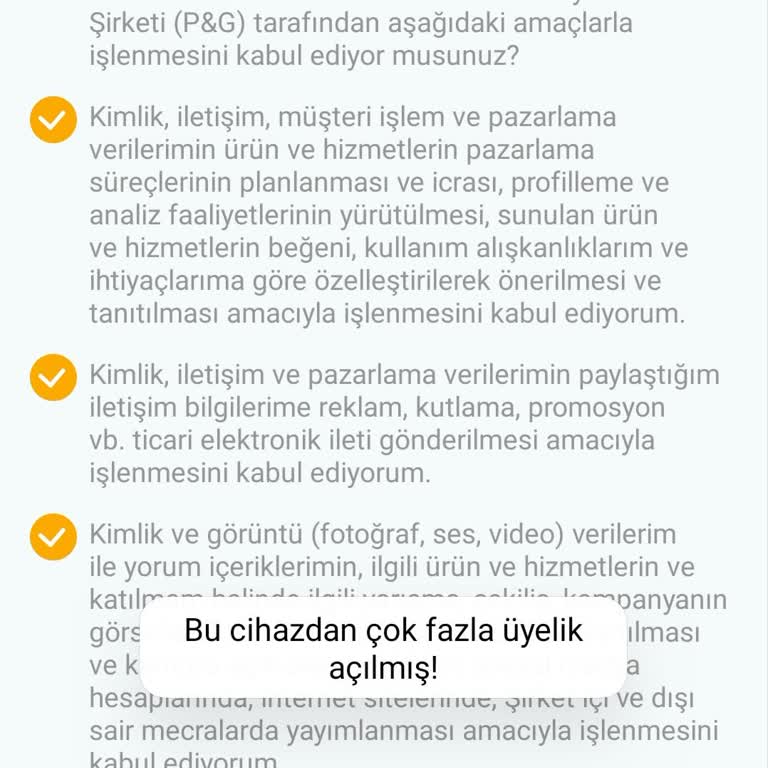 Banabak Uygulaması Üye Olamıyorum