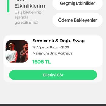 Bubilet Semicenk Konseri İçin İptal Talebine Yanıt Alamıyorum