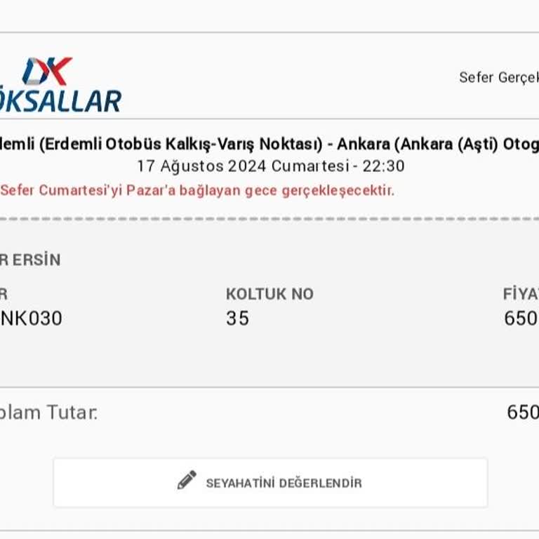 Köksallar Seyahat Firmasının Sorumsuzluğu