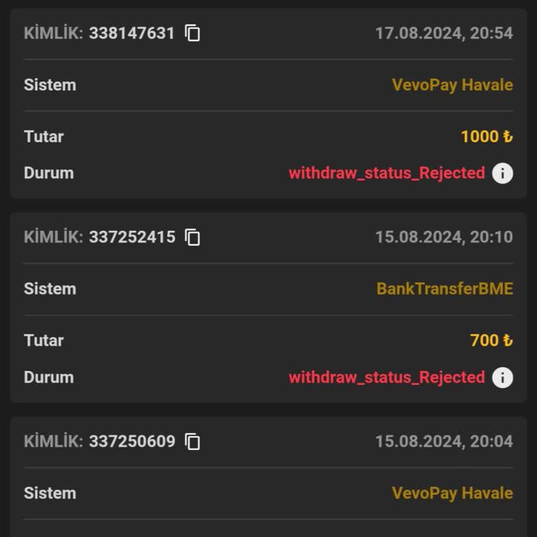 Betdog Çekimimi Yatırmadılar 1000 TL'ye Tenezzül Ediyorlar