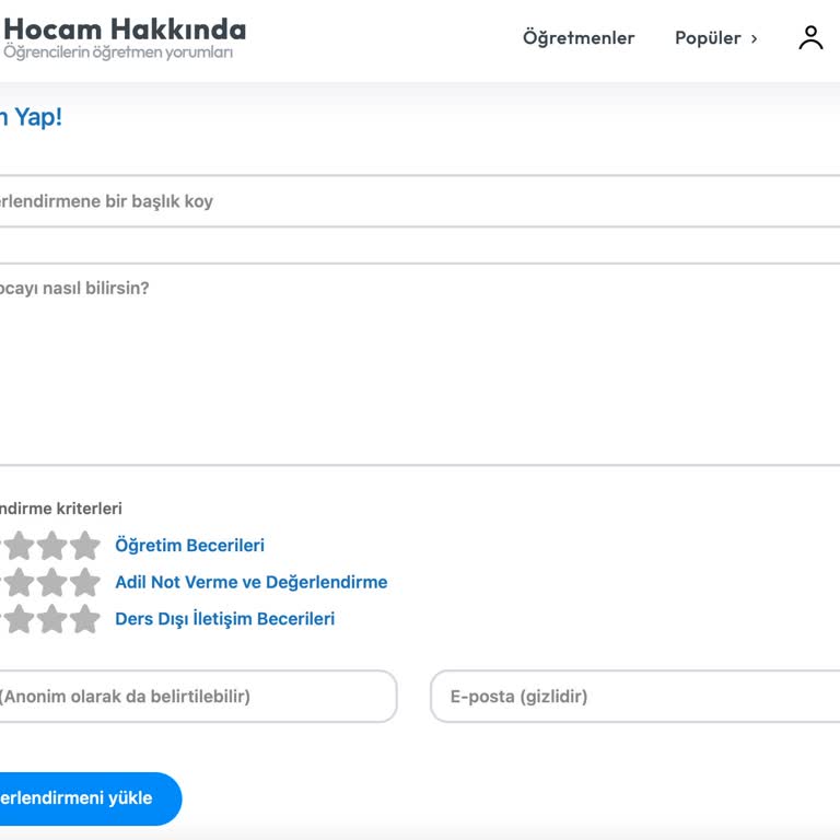 Hocam Hakkında Kişisel Bilgi Güvenliği İhlali