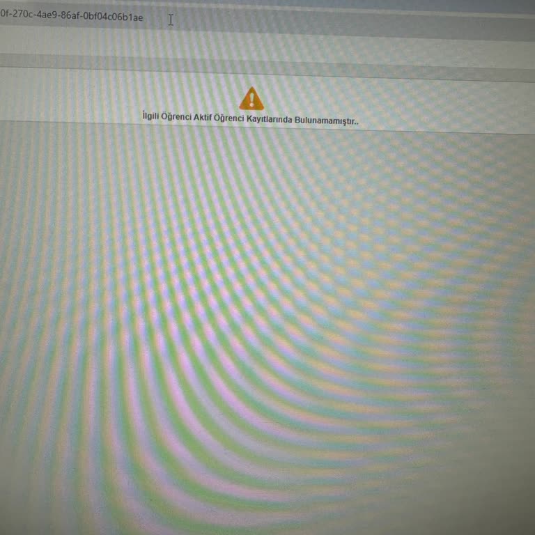 E-okul İlgili Öğrenci Aktif Öğrenci Kayıtlarında Bulunamamıştır Hatası