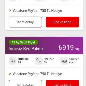 Vodafone Mobil Tarifemde Uygun Seçenekler Sunulmuyor