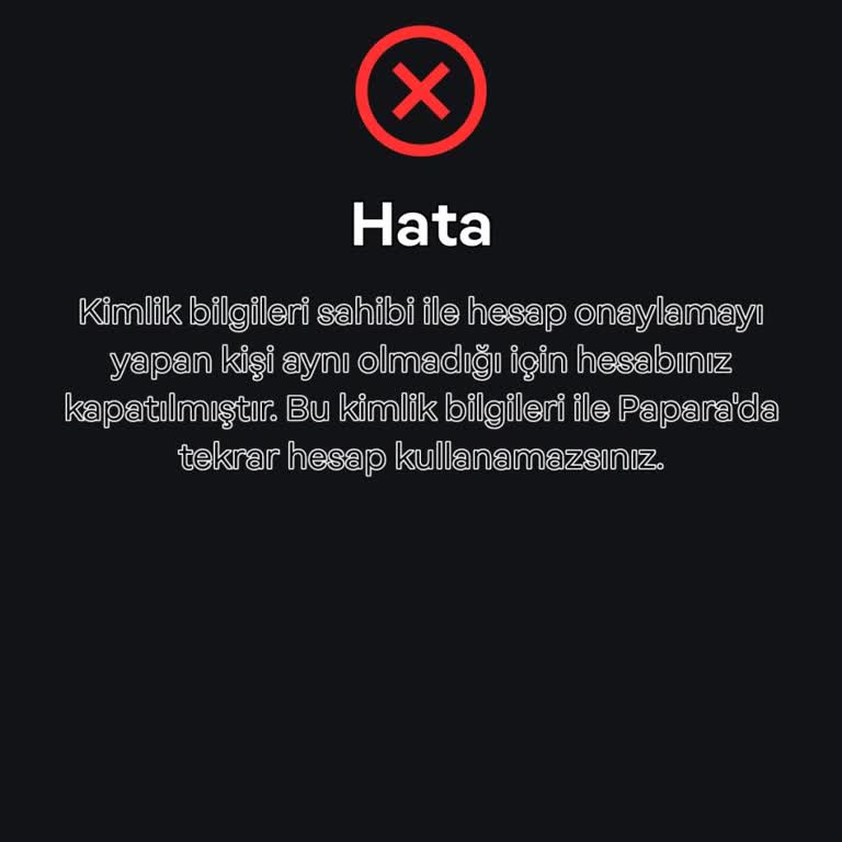 Papara Kalıcı Ban