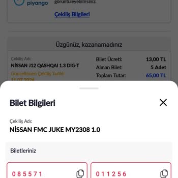 Pazarama Mobil Uygulamasında Çekiliş Sorunu
