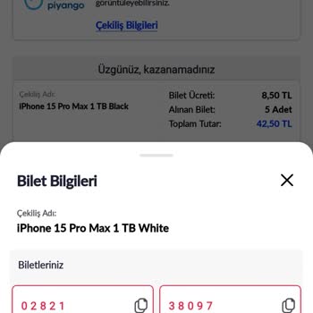 Pazarama Mobil Uygulamasında Çekiliş Sorunu