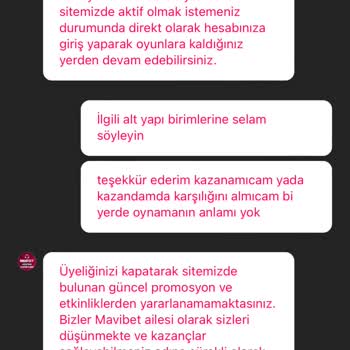 Mavibet Pişmanlıktır. Güvenilir Değil.