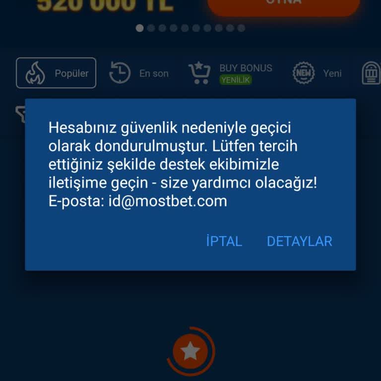 Mostbet Geçici Hesap Donması