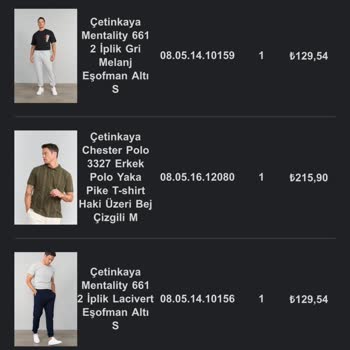 Çetinkaya Online Yanlış Ve Eksik Ürün Gönderiyor