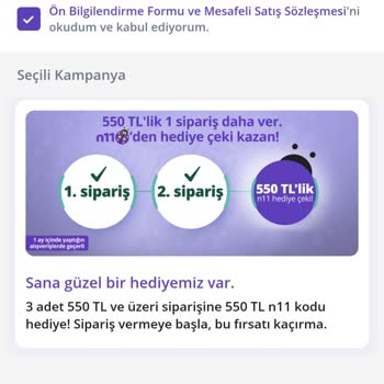 Getir Büyük Ve N11 İn 3 Adet 550 Harcamaya 550 Kuponumun Anında İptali