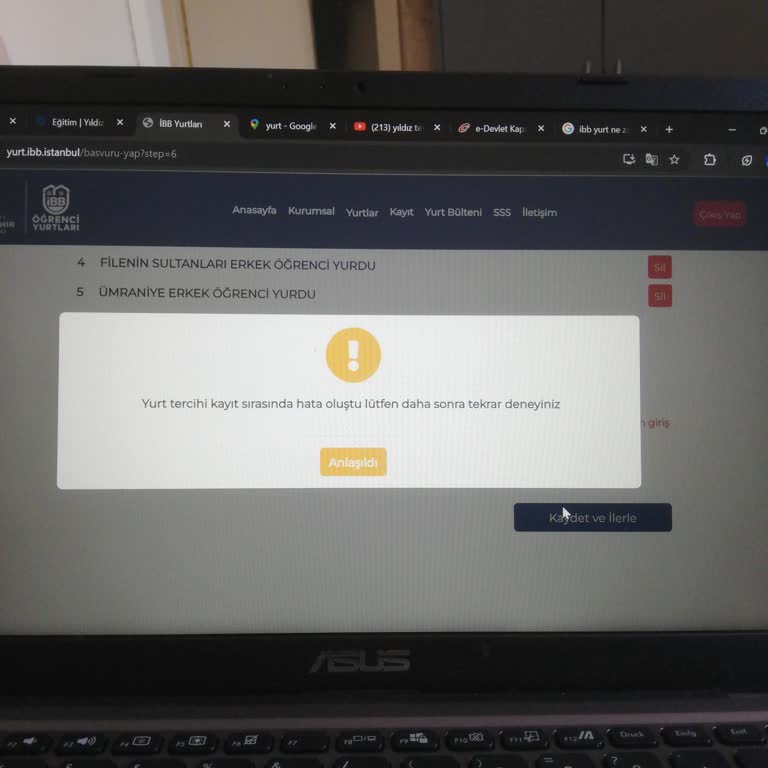 İBB Yurt Başvurusu Yapamıyorum