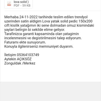 Lova Yatak En Büyük Pişmanlığım