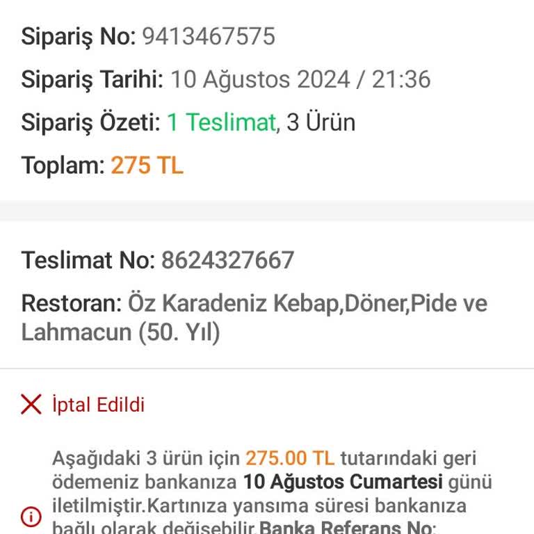 Trendyol Para İadesi Yapmıyor