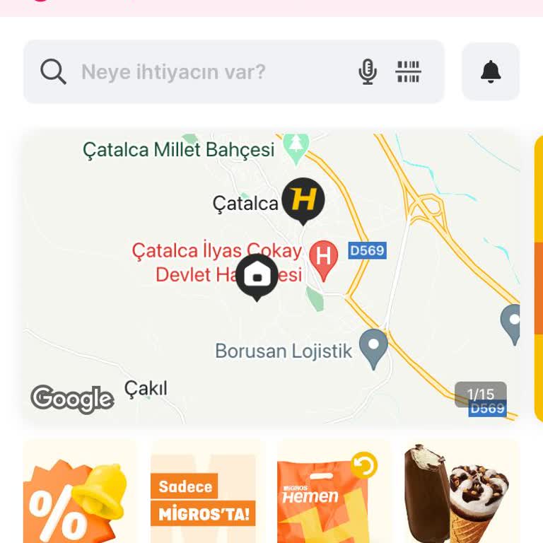 Migros Hemen Uygulaması Çatalca