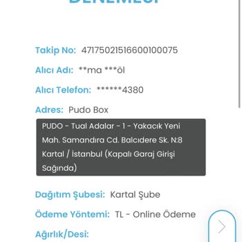 Kargoist Kartal Şube Pudo Teslimat Noktası Hatası Tekrarı Yapıyor