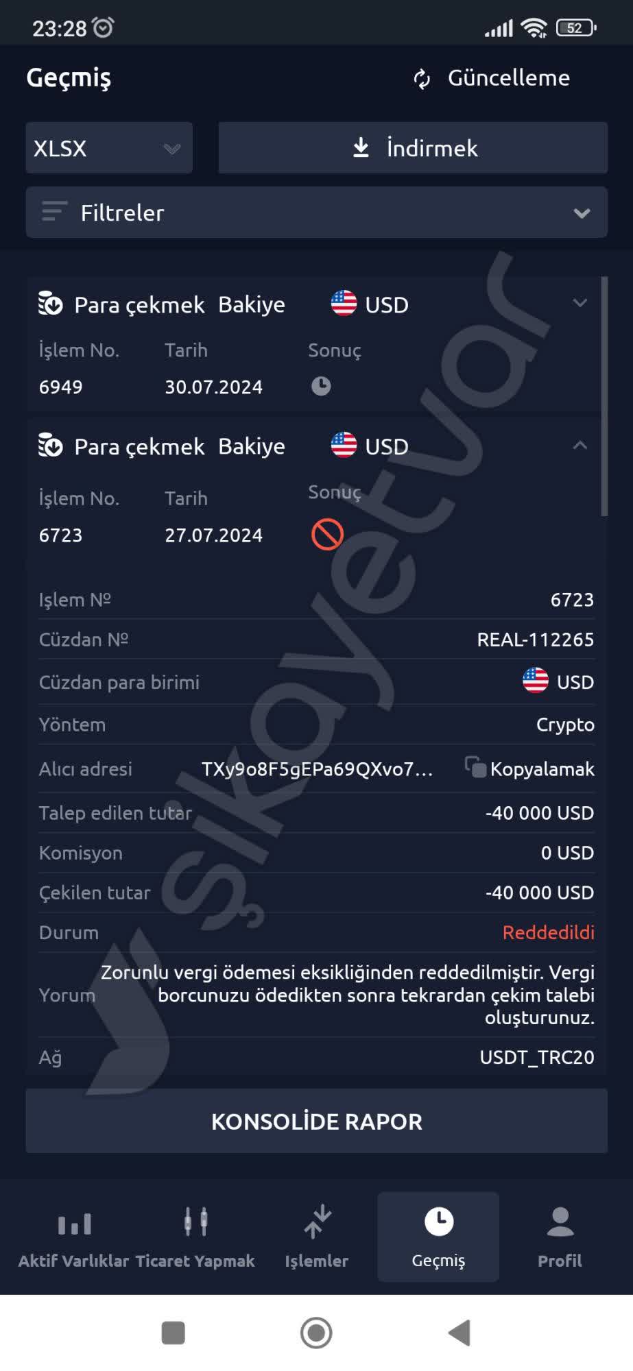 crypto.com Crpto.com Para Çekme Talebi - Şikayetvar