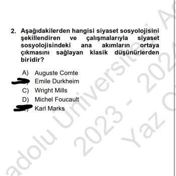 Anadolu Üniversitesi Yaz Okulu Yanlış Cevaplı Soru