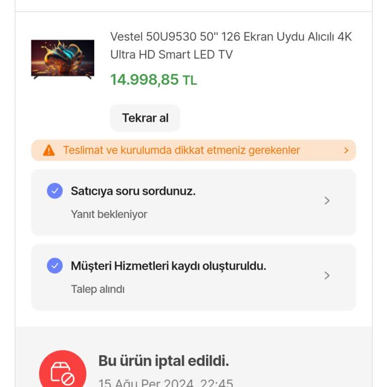 Hepsiburada İademi Göndermedi Bankama Gönderdiğini Söylüyor Ama Yok