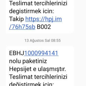 Hepsijet Ürünüm 15 Günde Geldi