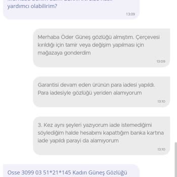 N11 Atasun Optik Garantili Ürüne Sahip Çıkmıyor