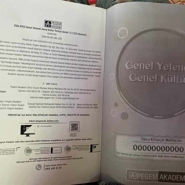 Pegem Cevap Anahtarı Yok