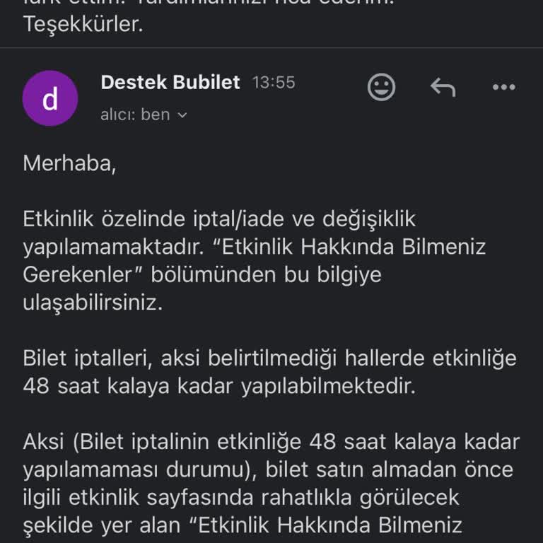 Bubilet İade İşlemimi Gerçekleştirmiyor