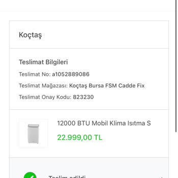 Koçtaş İademi Kabul Etmiyor