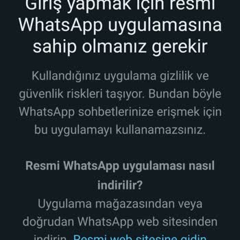 WhatsApp Resmi Uygulama