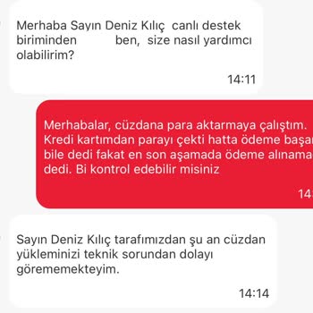 Tıkla Gelsin Cüzdana Para Ekleme Sorunu Hk. (18.08.2024)