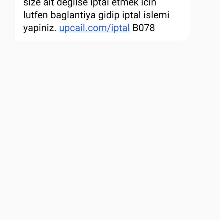 Türk Telekom Upcail Denen Yerden Gelen Mesaj